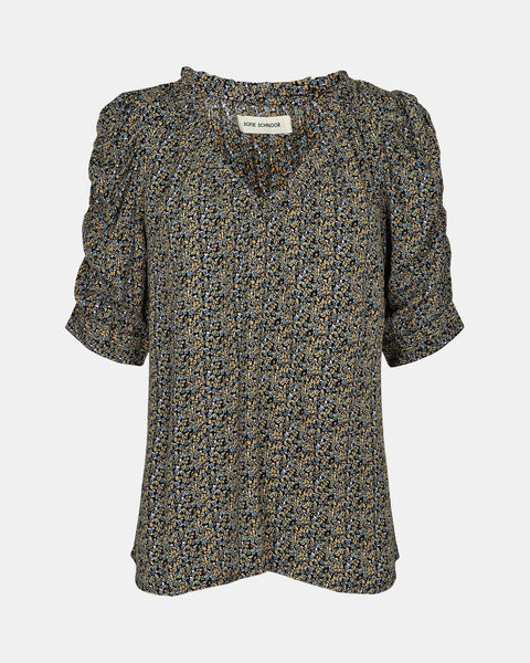 Black Patterned Blouse