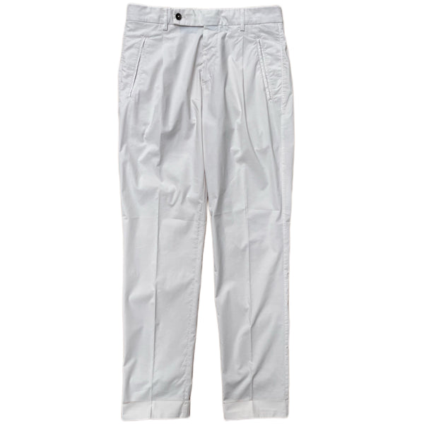 Cotton Lyocell Chino Pants In White Milk