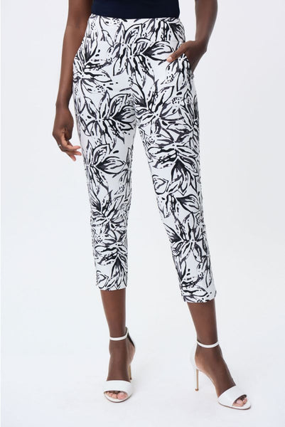 Black and White Printed Stretch Pants