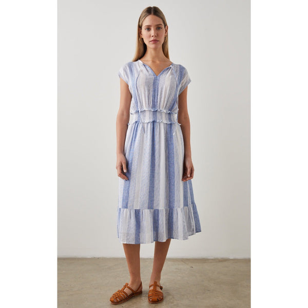 Ashlyn Dress Blue Nevis Stripe