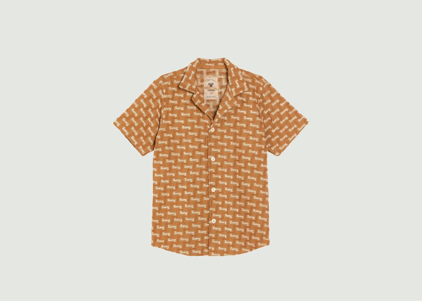 Cotton Terry Shirt With Cuba Pattern