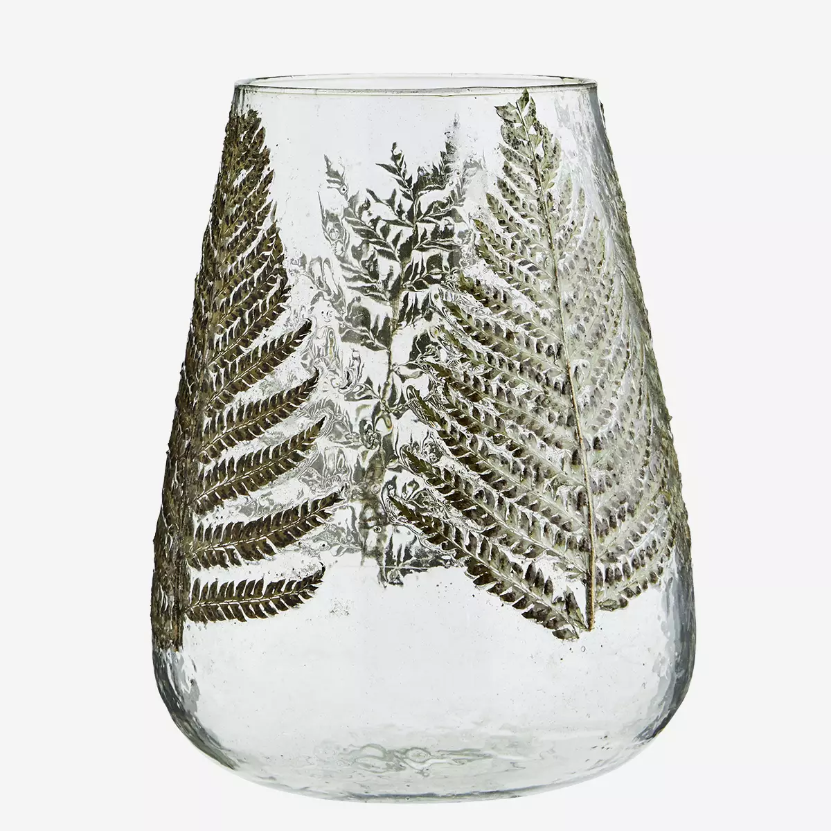 Glass Vase with Leaves