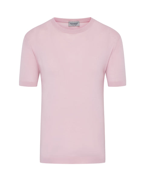 Lorca Welted Short Sleeve Knitted T-shirt (chalk Pink)