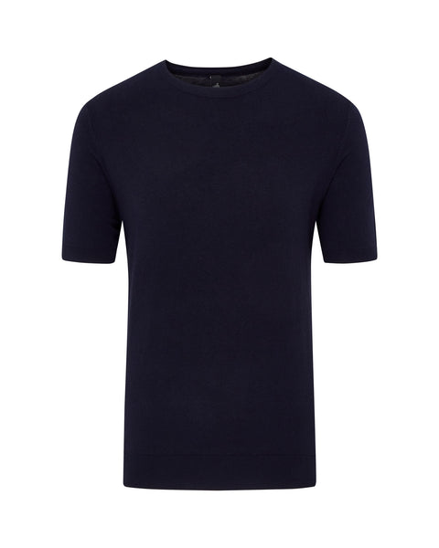 Soft Touch Knitted Short Sleeve T-shirt - Lavin (navy Blue)