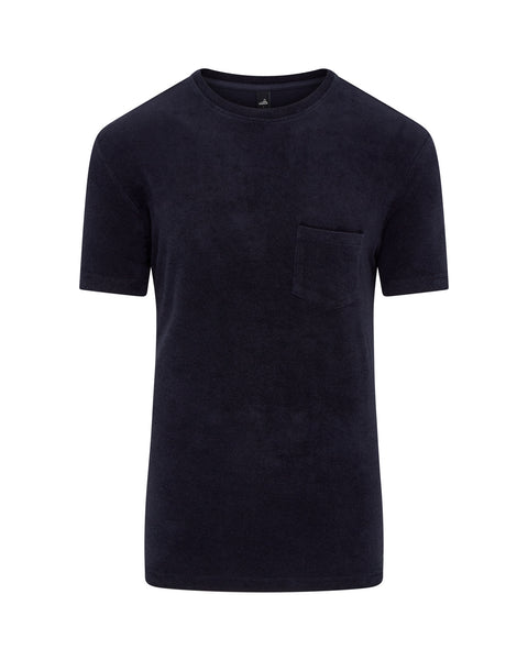 Terry Towel Pocket T-shirt - Todd (dark Navy)