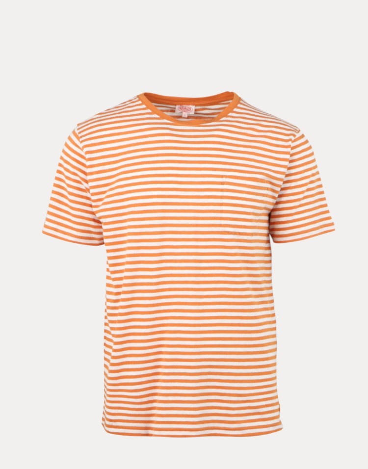 T -shirt heritage - Cotton & Lin - Orange Rusty & Nature