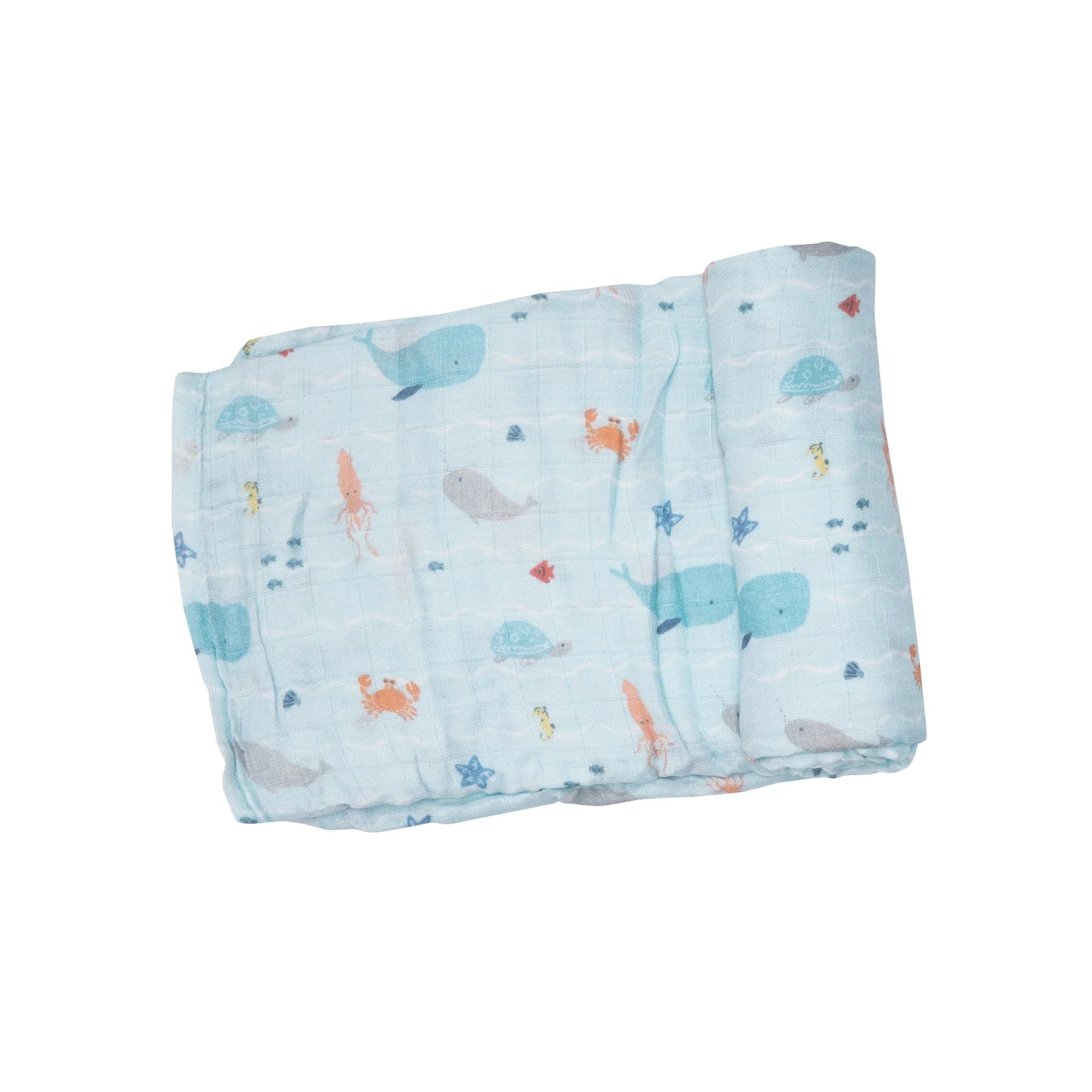 Swaddle in organic cotton - Undersea Stripe