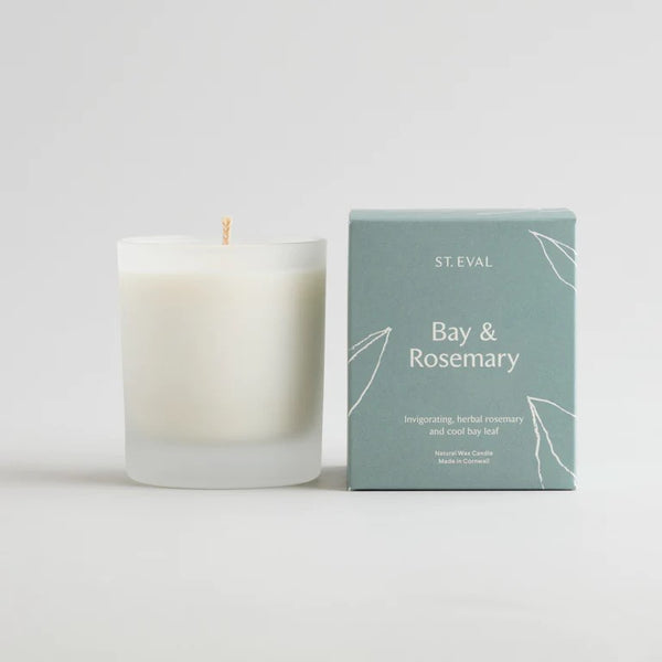 St Eval Candle In Glass Pot & Box - Bay & Rosemary, Lamorna