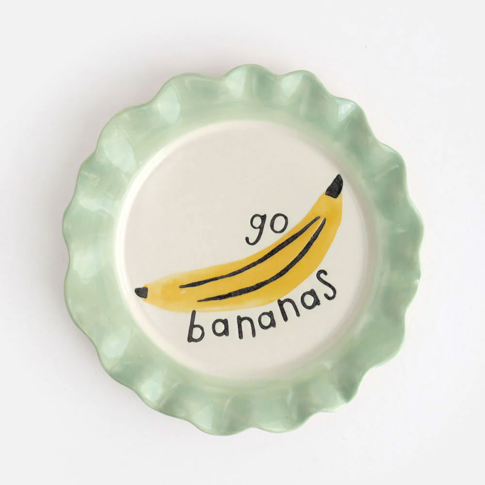 Go Bananas Scalloped Plate