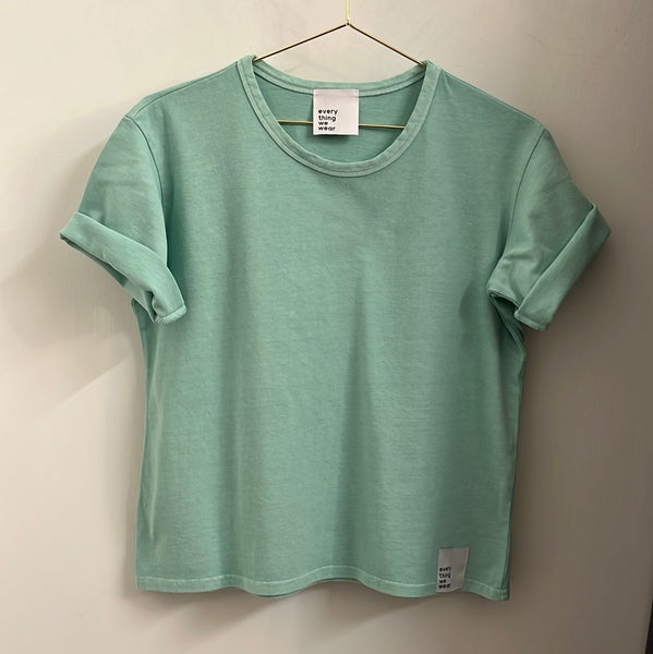 Michelle Boxy Cut T Shirt Organic Cotton Pistachio Green