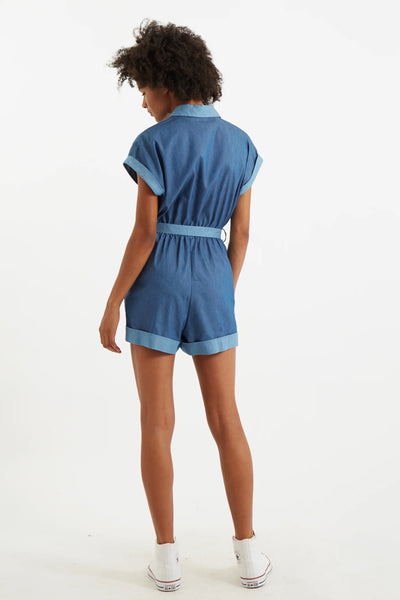 Addie Denim Playsuit