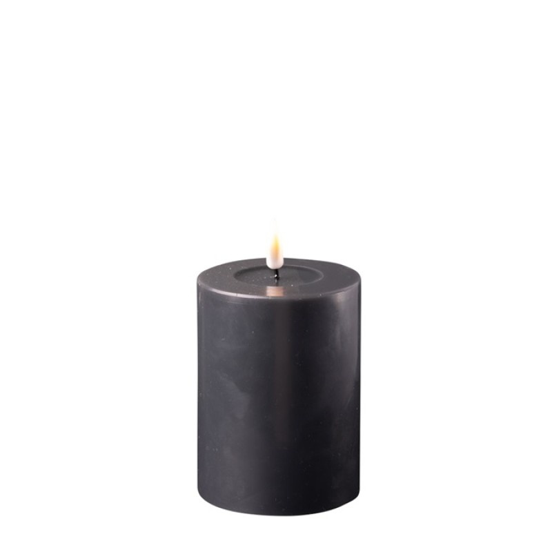 DELUXE Homeart 7.5 x 10cm Black Battery Operated LED Candle