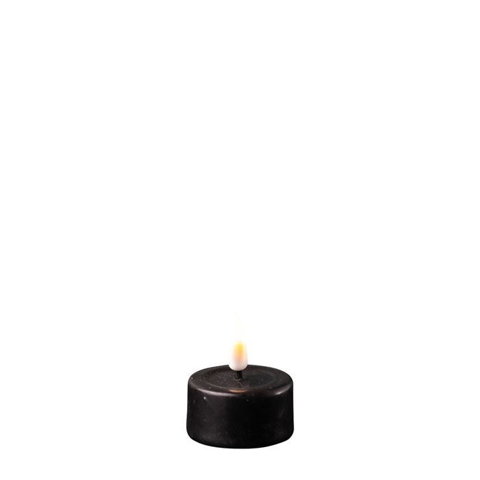 DELUXE Homeart Pack of 2 Black Battery Operated Tea Lights