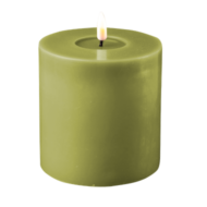 DELUXE Homeart 10 x 10 cm Olive Battery Operated LED Candle