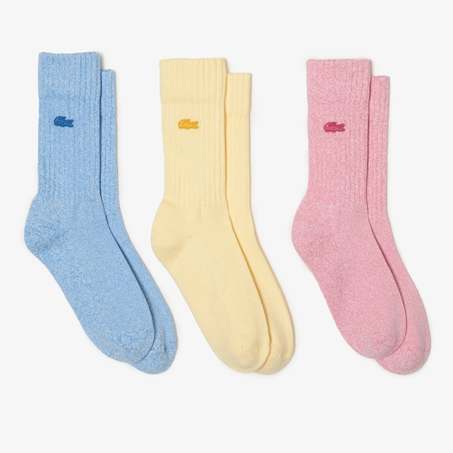 Pack of 3 pairs of unisex socks Lacoste in ecological cotton