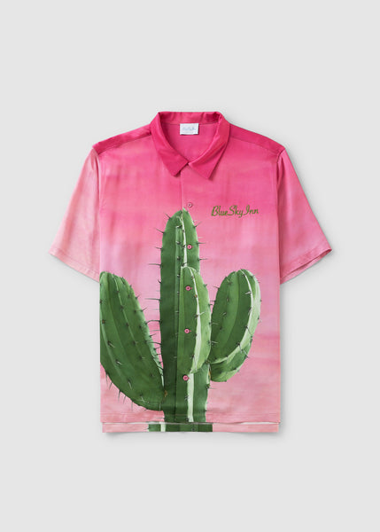 Mens Cactus Shirt In A/o Print Cactus