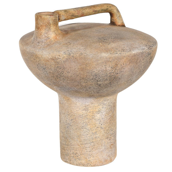 livs Vase - Distressed Terracotta With Top Handle