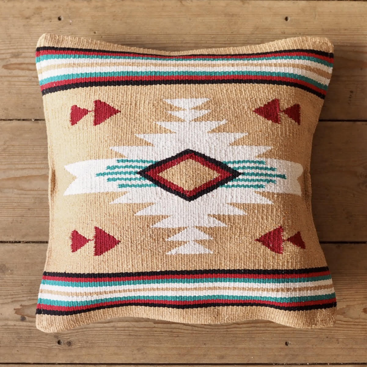 Hi Cacti Stone Zapotec Style Woven Cushion Cover