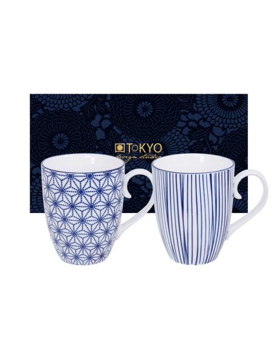 Tokyo Design Studio 380ml Mug Nippon Blue - Star Lines + Gift Box