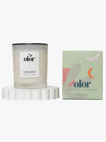 Olor Limited Black Pepper And Cederwood Classic Candle