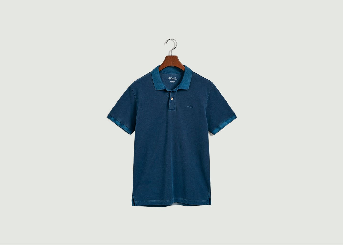 Gant Sunfaded Persian Blue Pique Cotton Polo Shirt