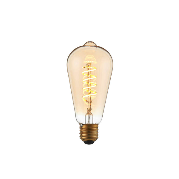 Distinctly Living Pear Twist E27 Filament Bulb - Amber