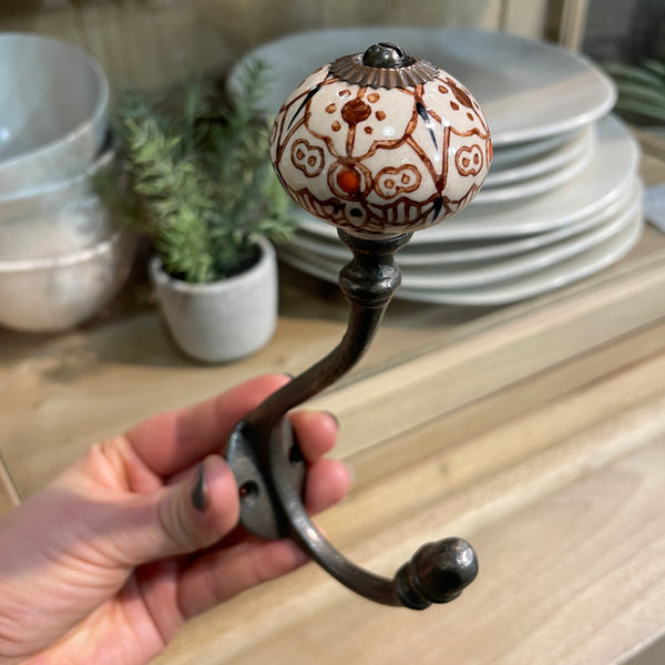 Not specified Coat Hook - Ceramic Patterned Knob