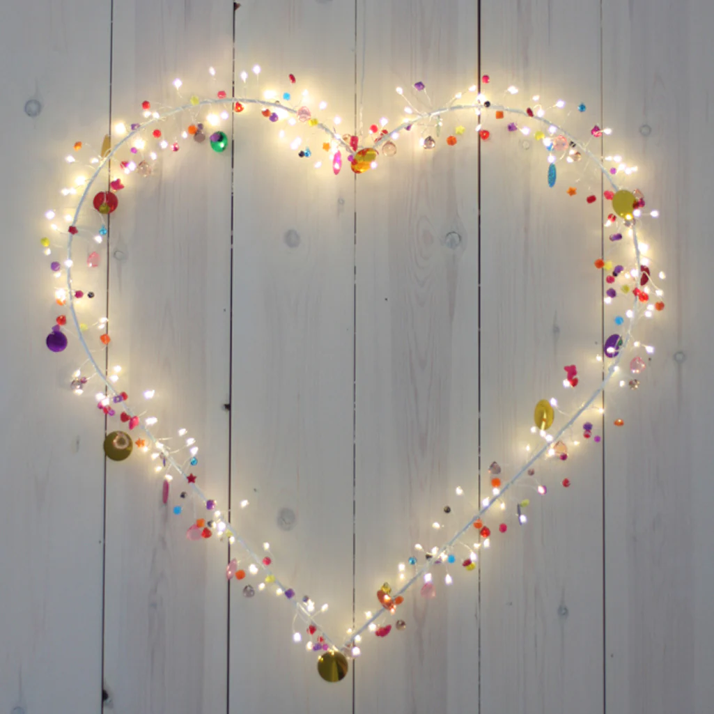 Lightstyle London Battery Powered Folklore Heart LED Light Ornament -  40cm