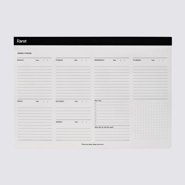 Karst A4 Weekly Desk Pad - Stone Paper
