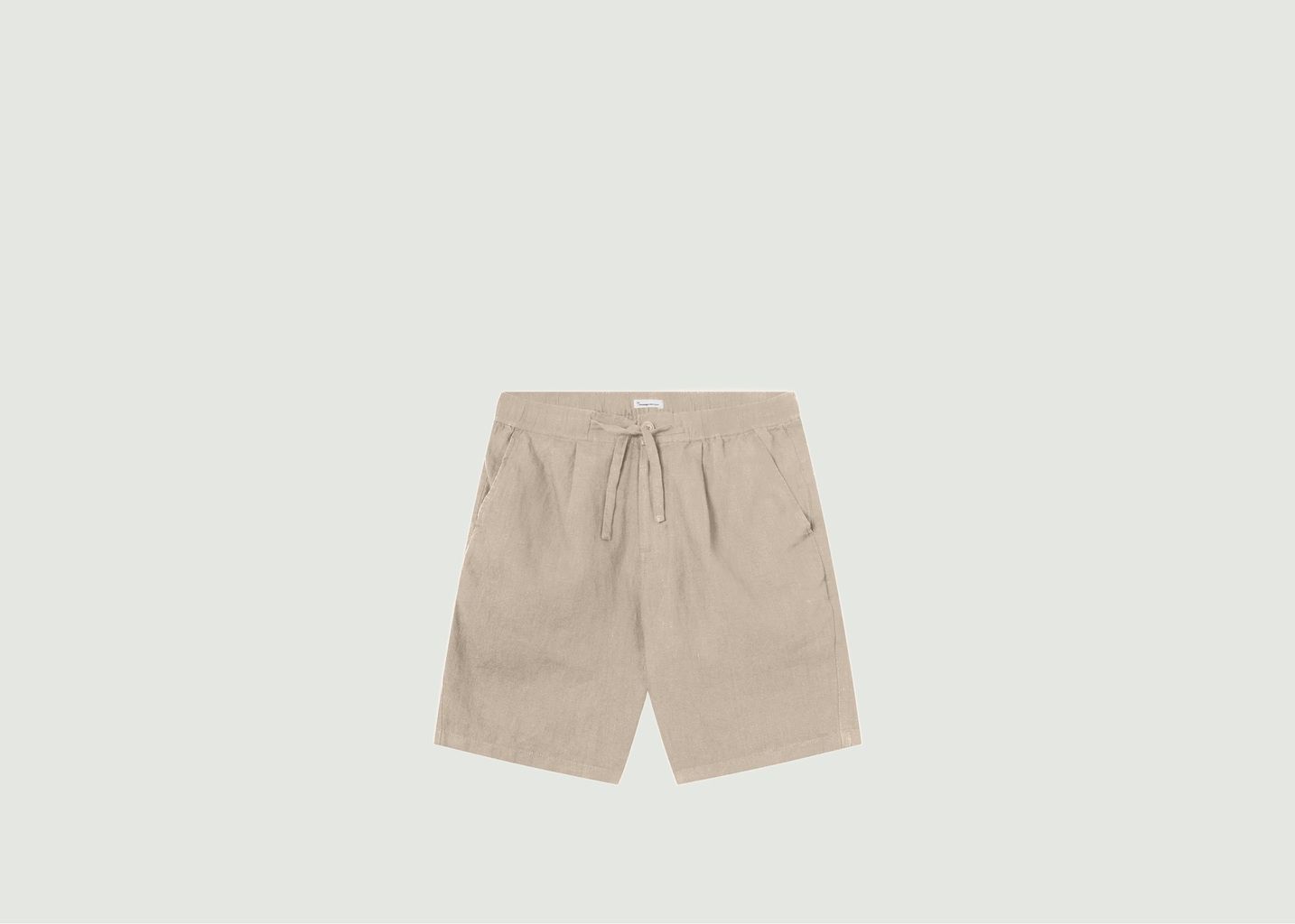 Knowledge Cotton Apparel  Loose Shorts In Organic Linen