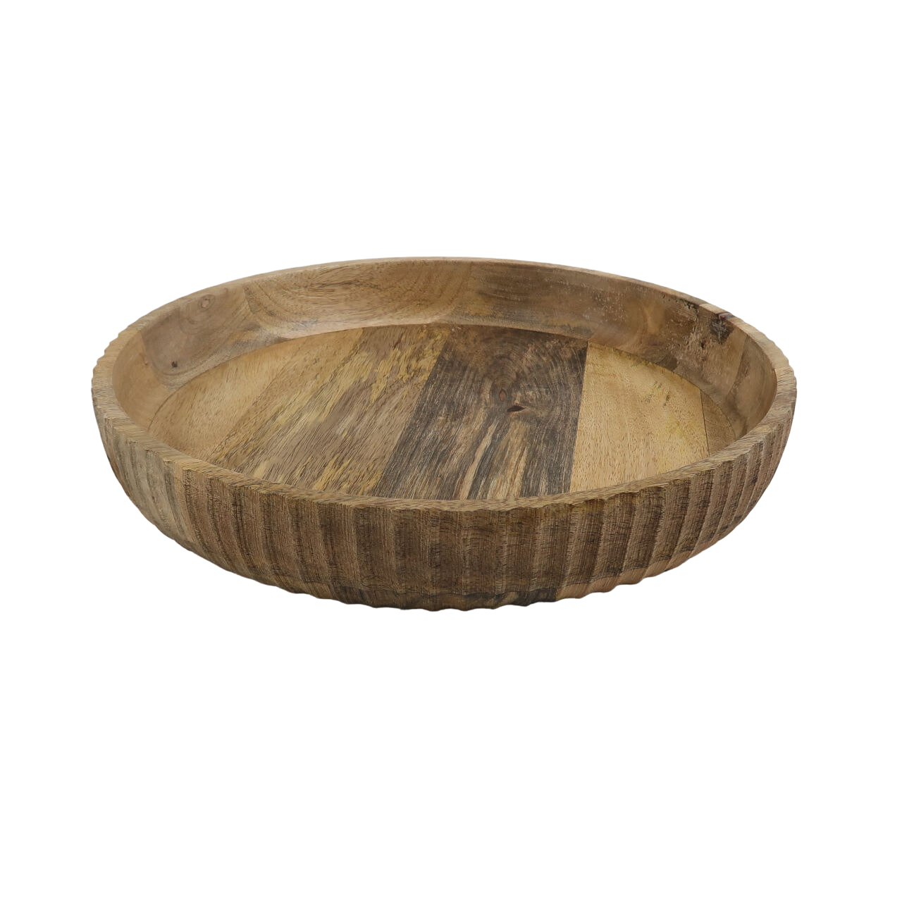 Nkuku Gavivi Mango Wood Fluted Bowl