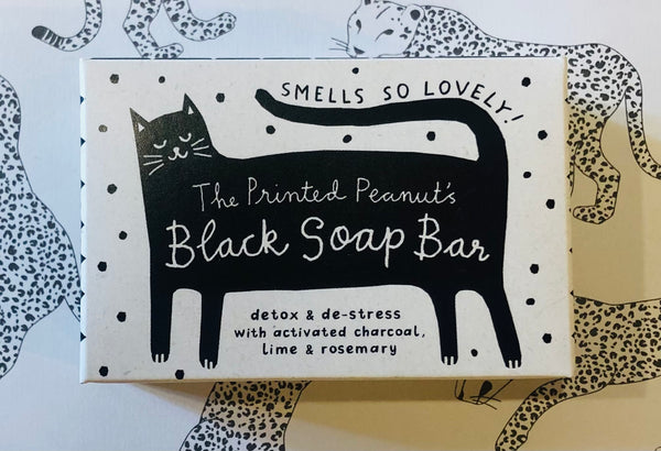 The Printed Peanut Black Soap Bar