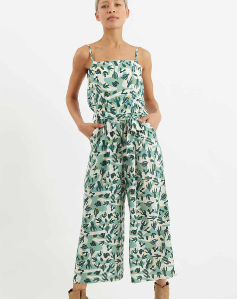 Lilac Rose Louche Sikke Strappy Jumpsuit In Arizona Multi