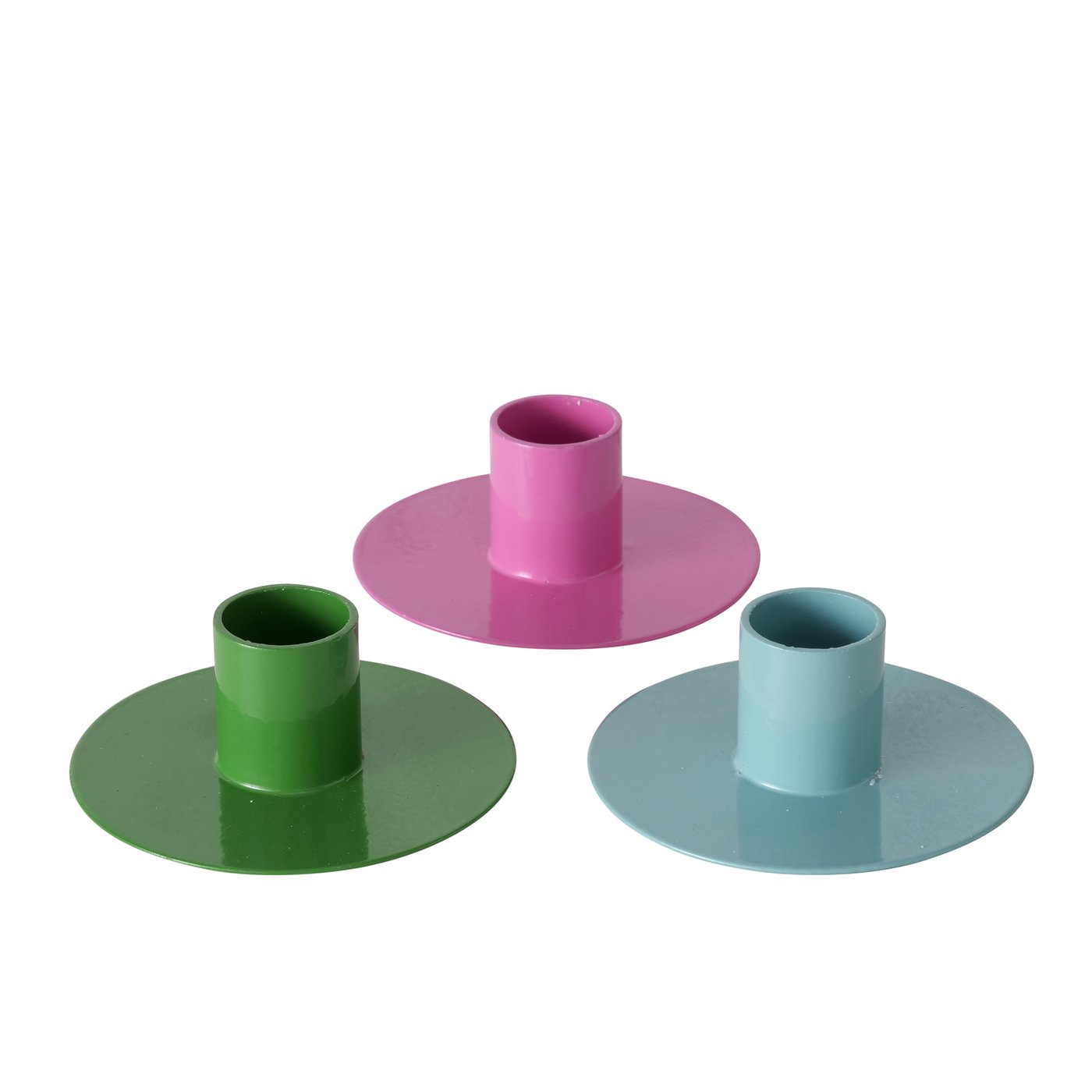 &Quirky Colour Pop Candle Holder : Set of 3