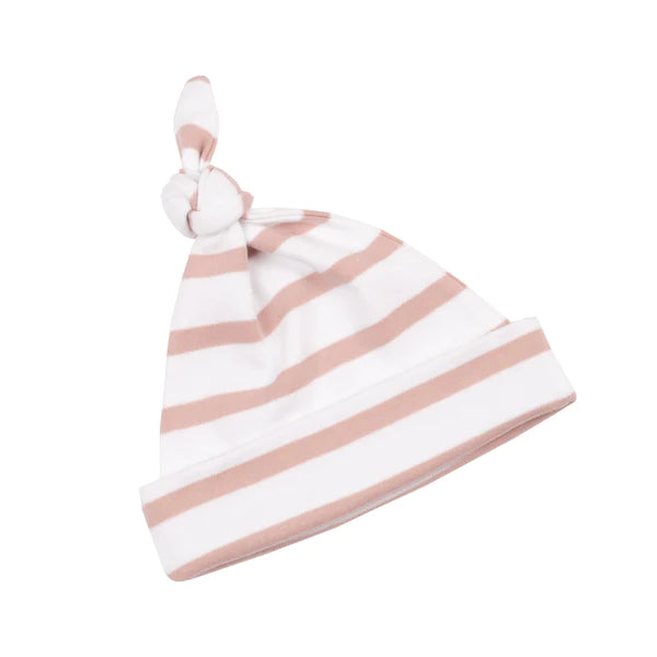 Bob and Blossom - Dusty Pink & White Breton Striped Hat