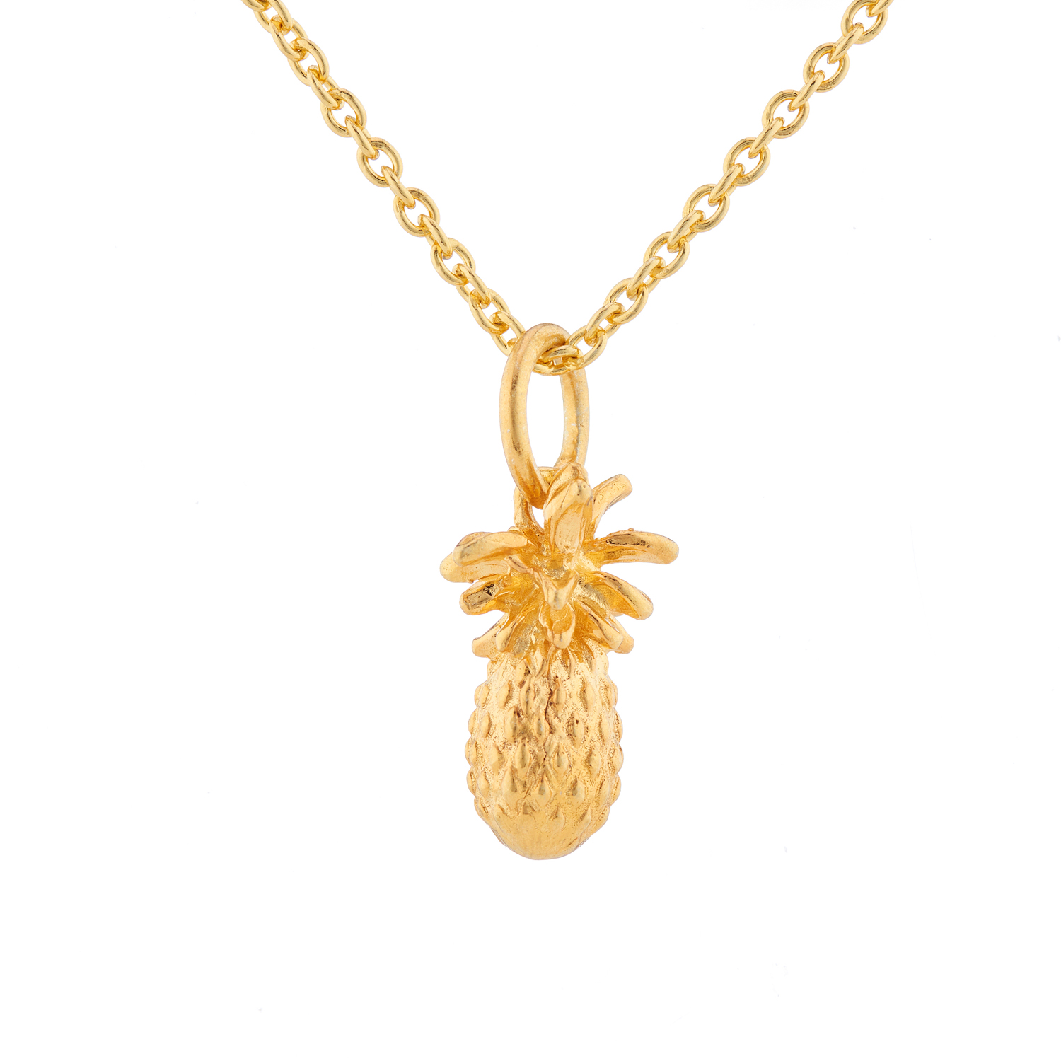CollardManson 925 Silver Gold Pineapple Necklace