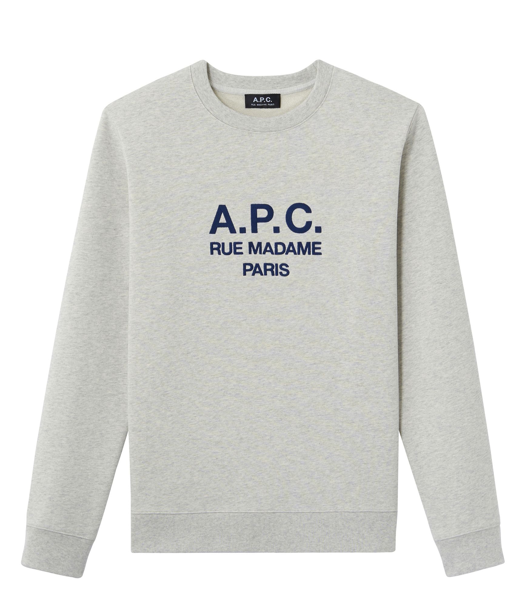 A.P.C. A.p.c. Organic Cotton Rufus Sweatshirt Heathered Grey Ecru