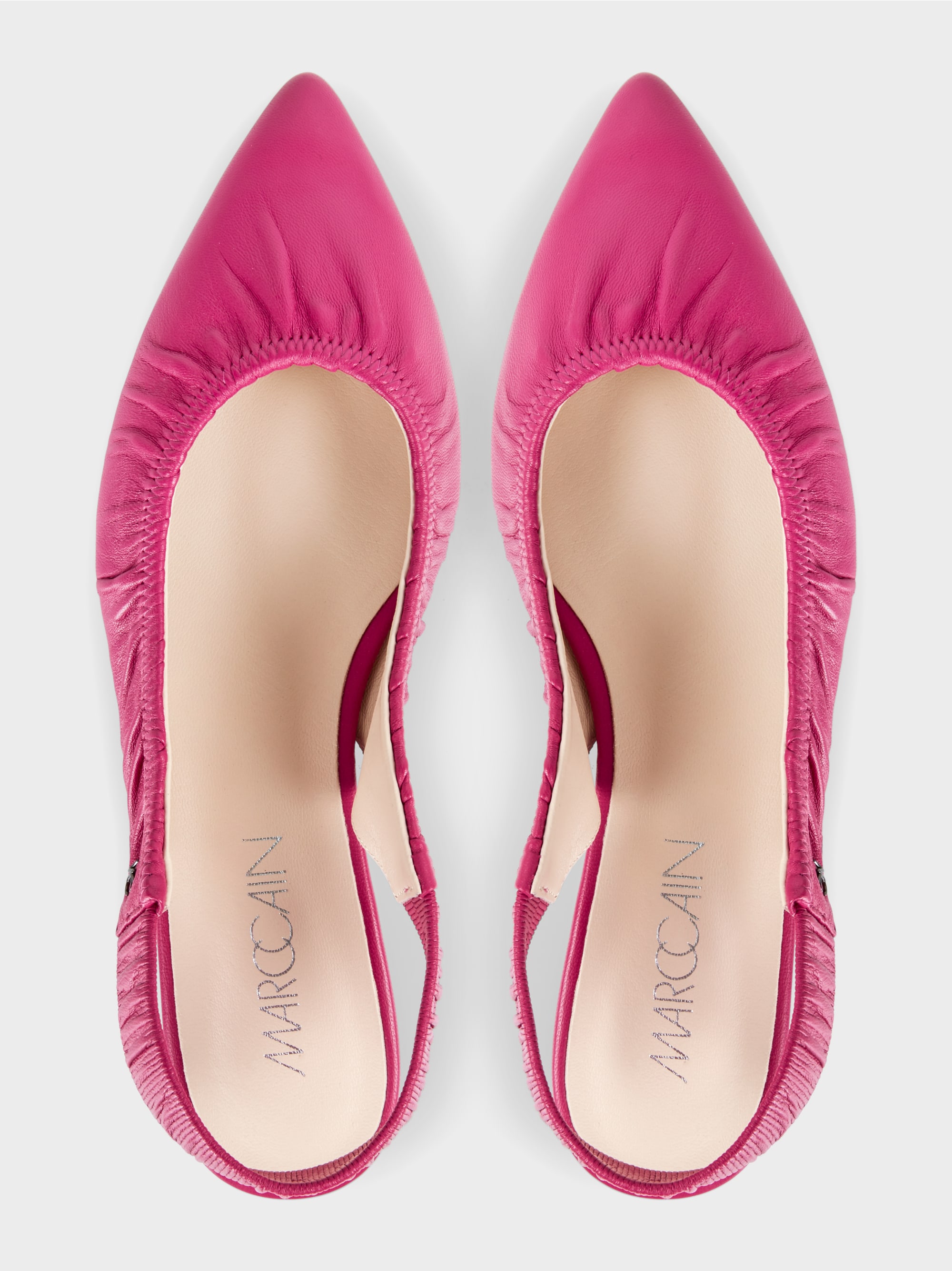 Marc Cain Bright Pink Leather Pump Sandals