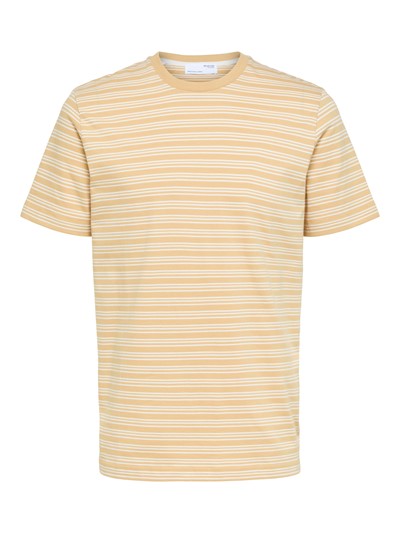 Selected Homme New Wheat Andy Stripe Short Sleeve O-neck Tee