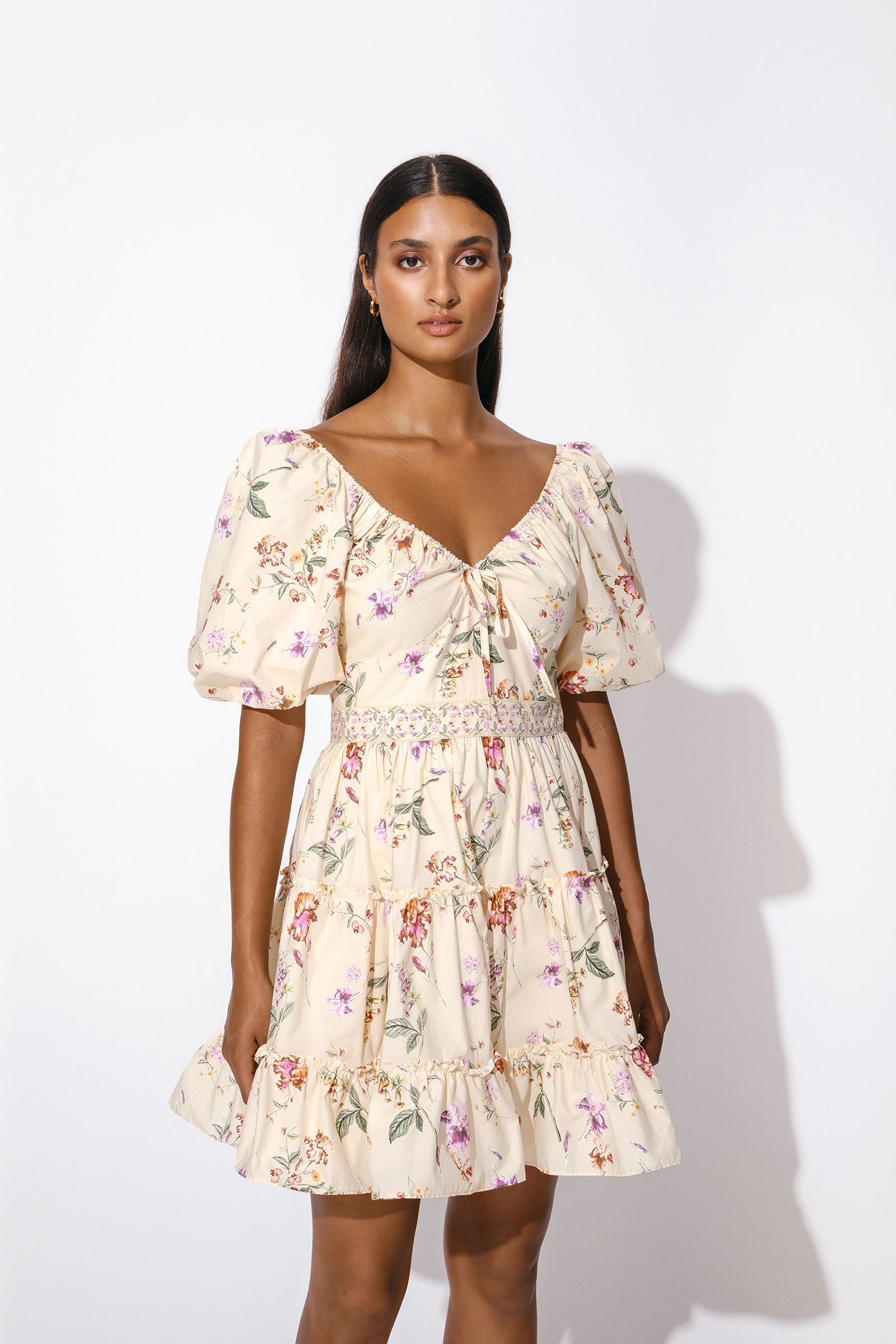 Trouva Soft Floral Vanilla Karlie Dress