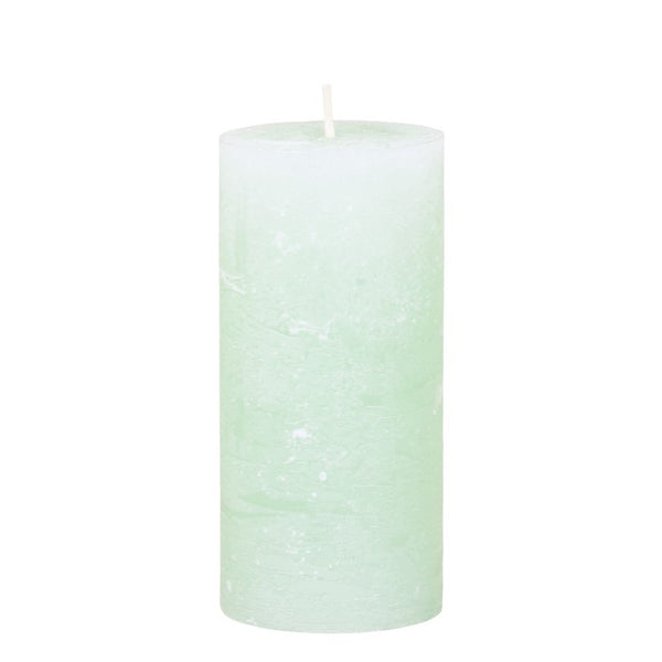 livs Rustic Pillar Candle - Mint Green, 60hrs (7x15cm)