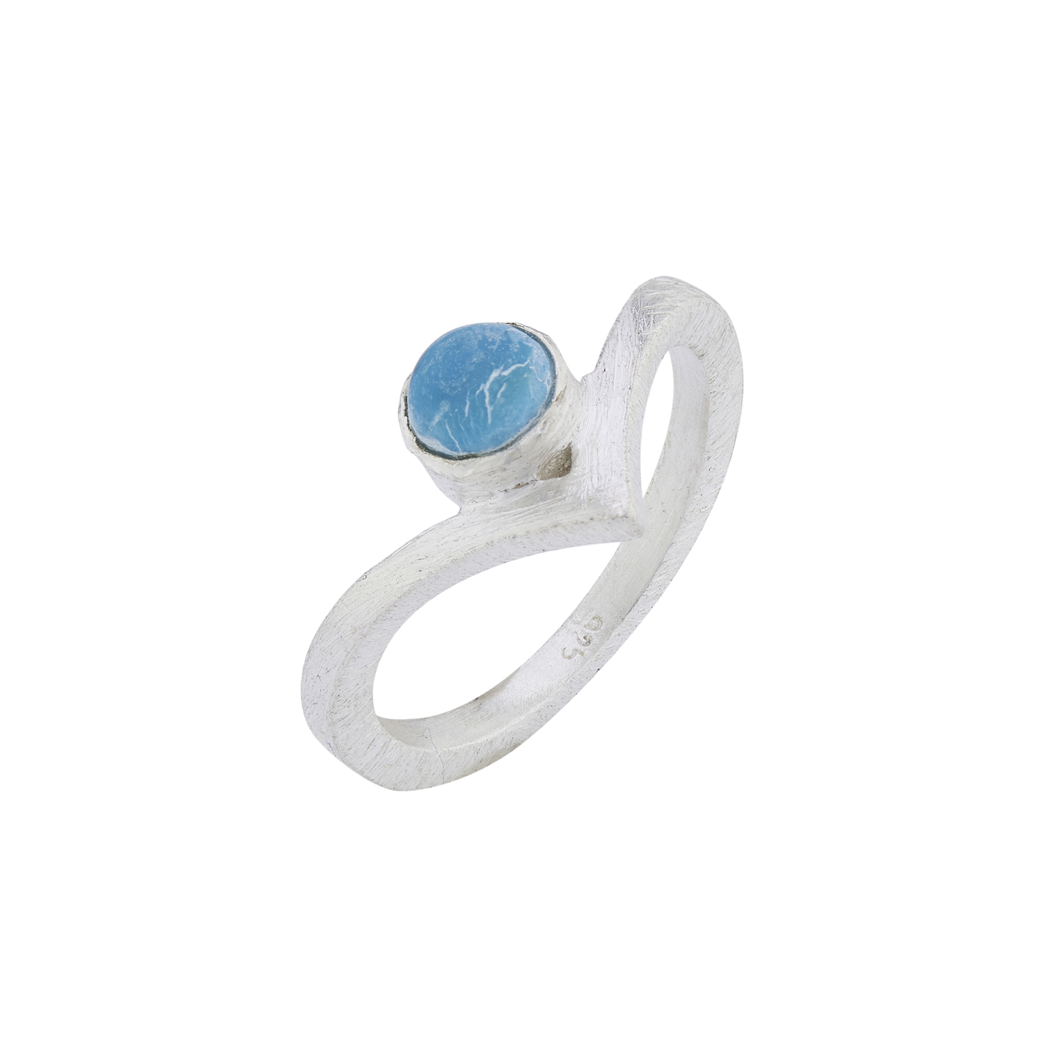silver jewellery Chevron Ring Turquoise