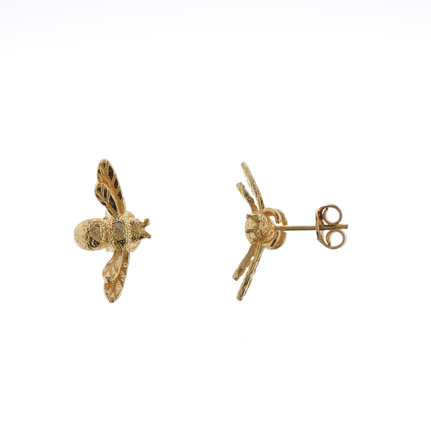 CollardManson Gold 925 Silver Bee Earrings 