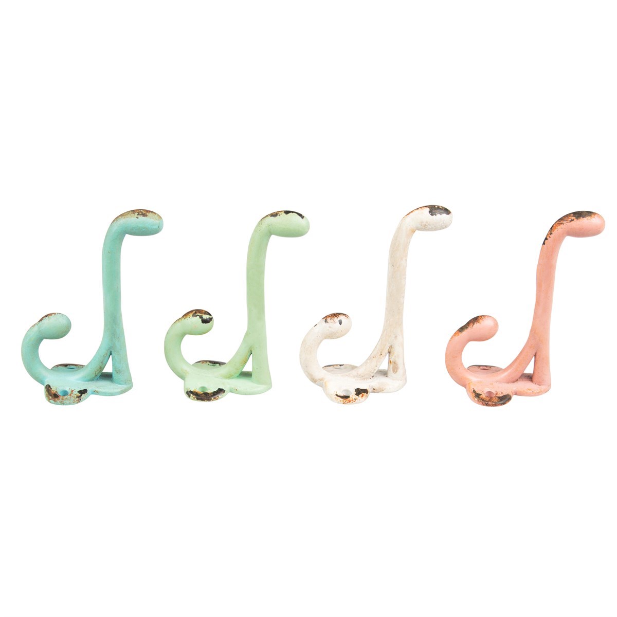 Sass & Belle  Rustic Boudoir Double Hook : Blue, Green, White or Pink