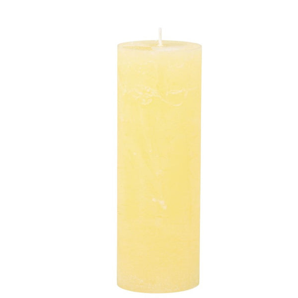 livs Rustic Pillar Candle - Melon Yellow 80hrs (7x20cm