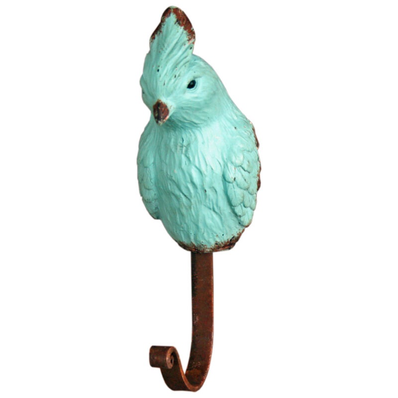 &Quirky Rustic Blue Parrot Wall Hook