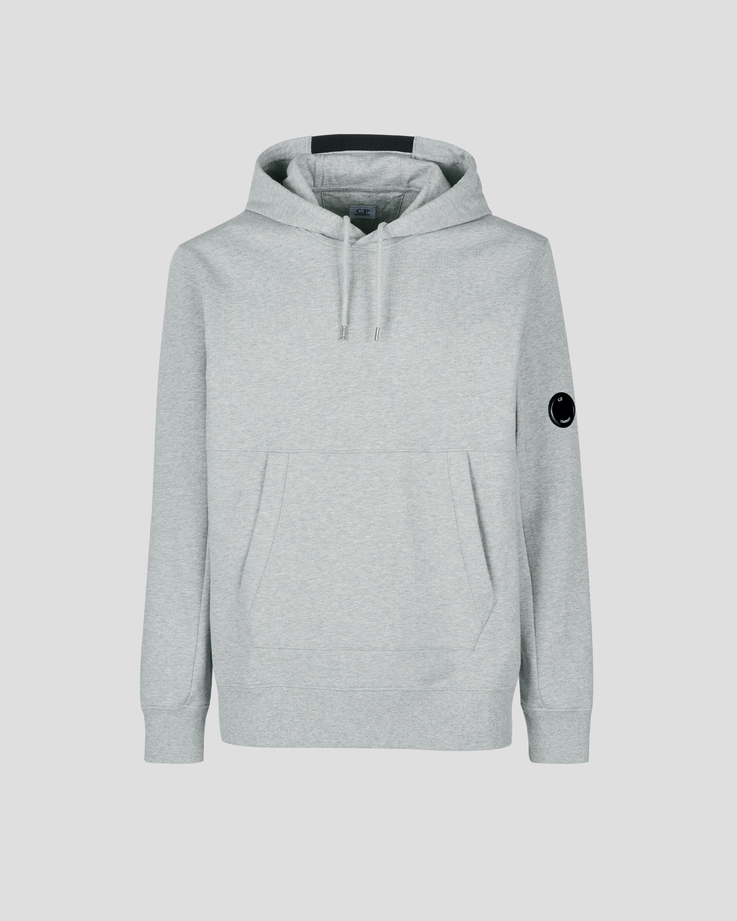 cp-company-grey-melange-diagonal-raised-fleece-hooded-sweatshirt