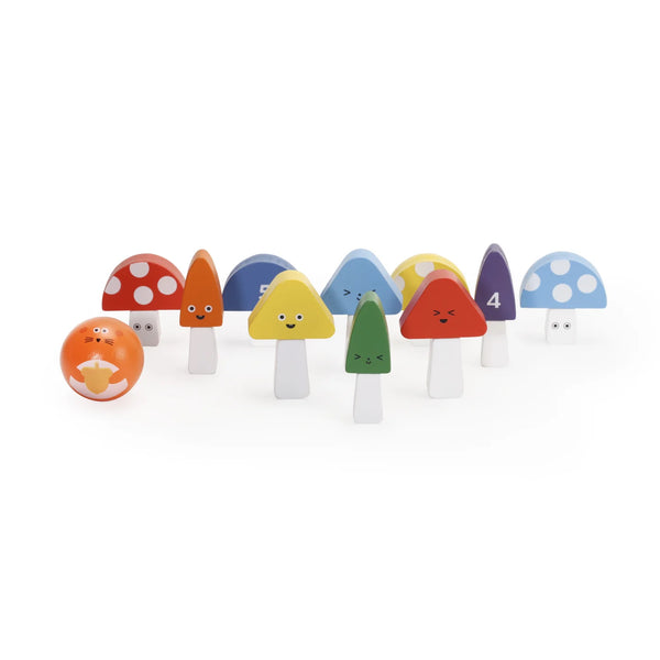 Kikkerland Design It's A Strike! Mini Mushroom Bowling