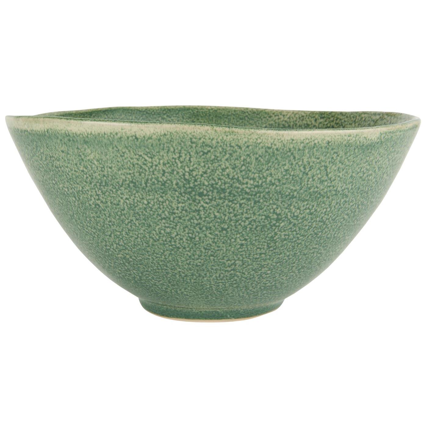 Ib Laursen Large Stoneware Bowl - Green Dunes 