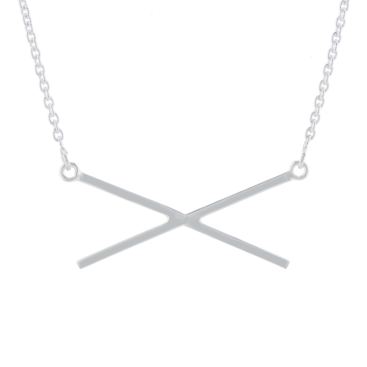 CollardManson 925 Silver Crisscross Necklace